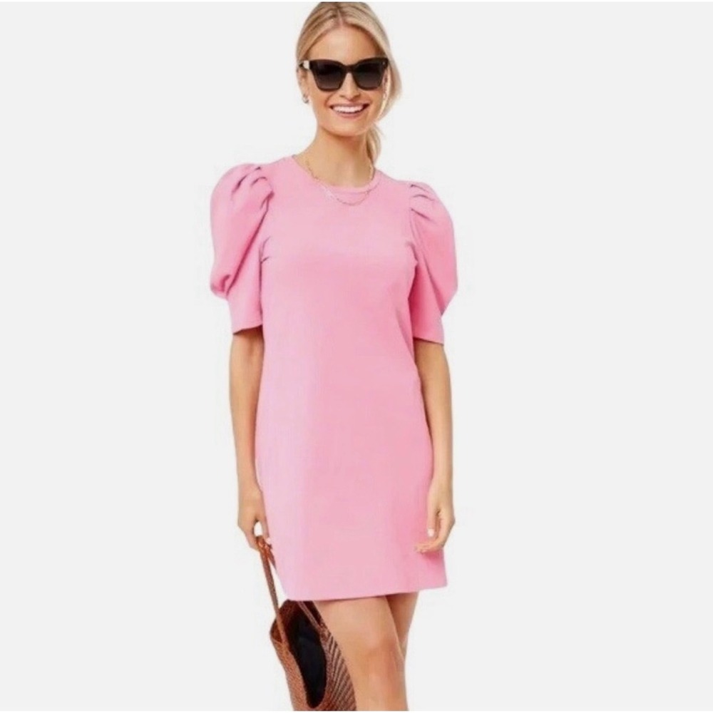 Tuckernuck Pomander‎ Place Stella Puff Sleeve Pink T-Shirt Dress S
